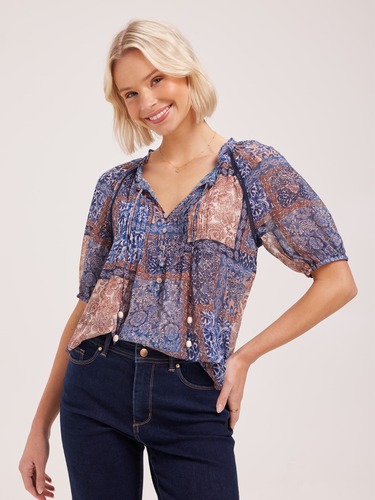 Demi Pintuck Top                                                                                                                