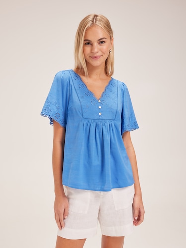 Lillia Button Front Top                                                                                                         