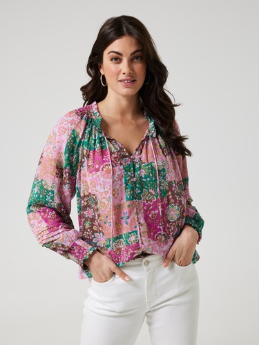 Camelia Patchwork Blouse                                                                                                        