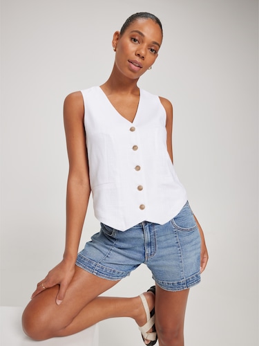 Scarlette Linen Blend Vest