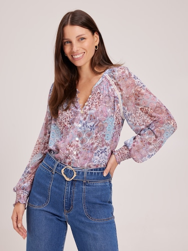 Anita Lace Insert Blouse                                                                                                        