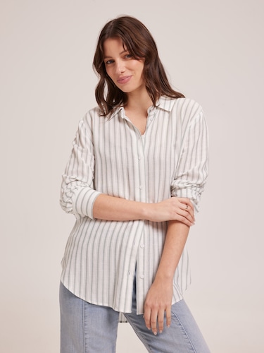 Piper Longline Poplin Shirt                                                                                                     