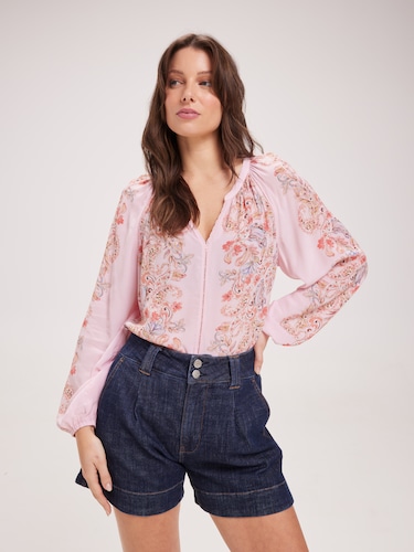 Kesslyn Lace Trim Blouse                                                                                                        