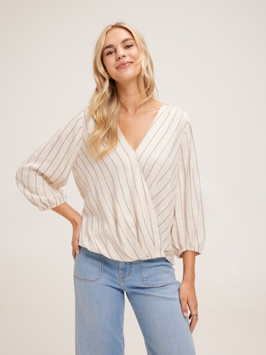 Clementine Wrap Front Blouse                                                                                                    