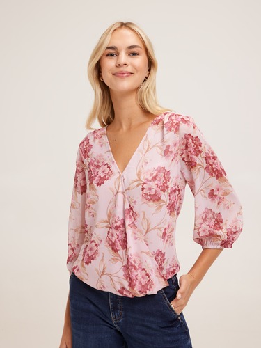 Clementine Wrap Front Blouse                                                                                                    