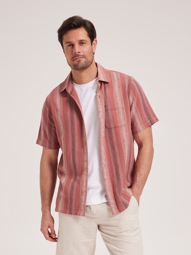 Textured Stripe Shirt                                                                                                           