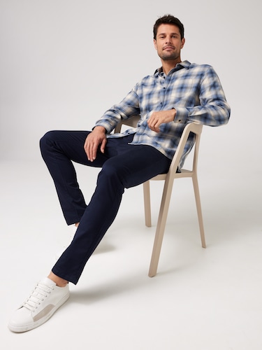 Long Sleeve Twill Check Shirt                                                                                                   