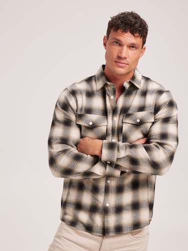 Long Sleeve Overshirt Check                                                                                                     