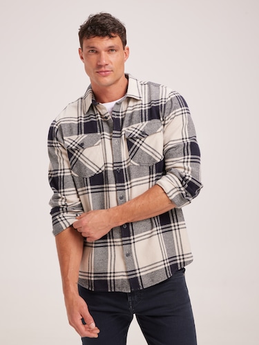 Long Sleeve Overshirt Check                                                                                                     