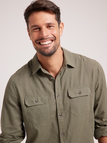 Linen Blend Overshirt                                                                                                           