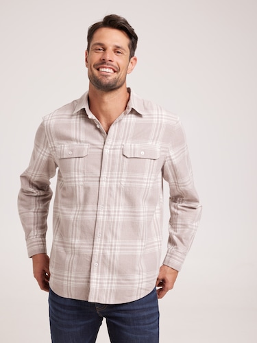 Twill Check Overshirt                                                                                                           