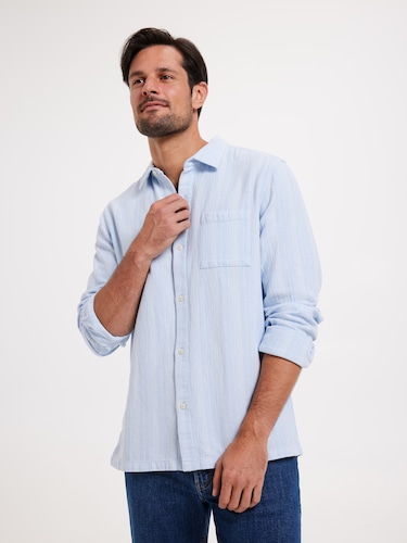 Textured Stripe Shirt                                                                                                           