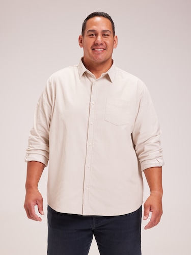 Extended Long Sleeve Overshirt Cord                                                                                             