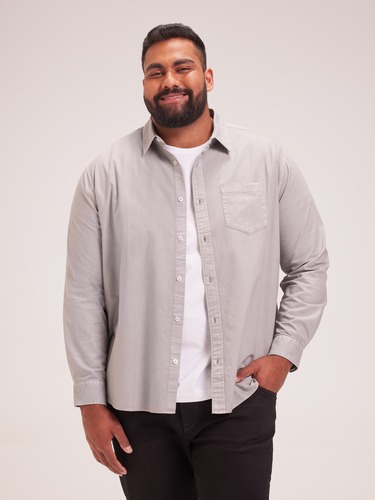 Extended Long Sleeve Vintage Oxford Shirt                                                                                       