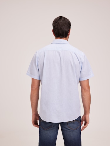 Linen Blend Texture Shirt                                                                                                       