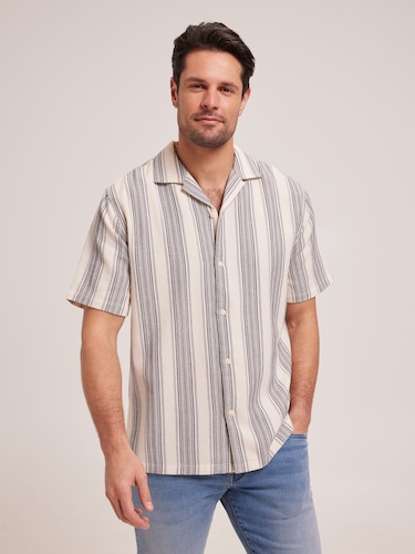 Revere Texture Stripe Shirt                                                                                                     