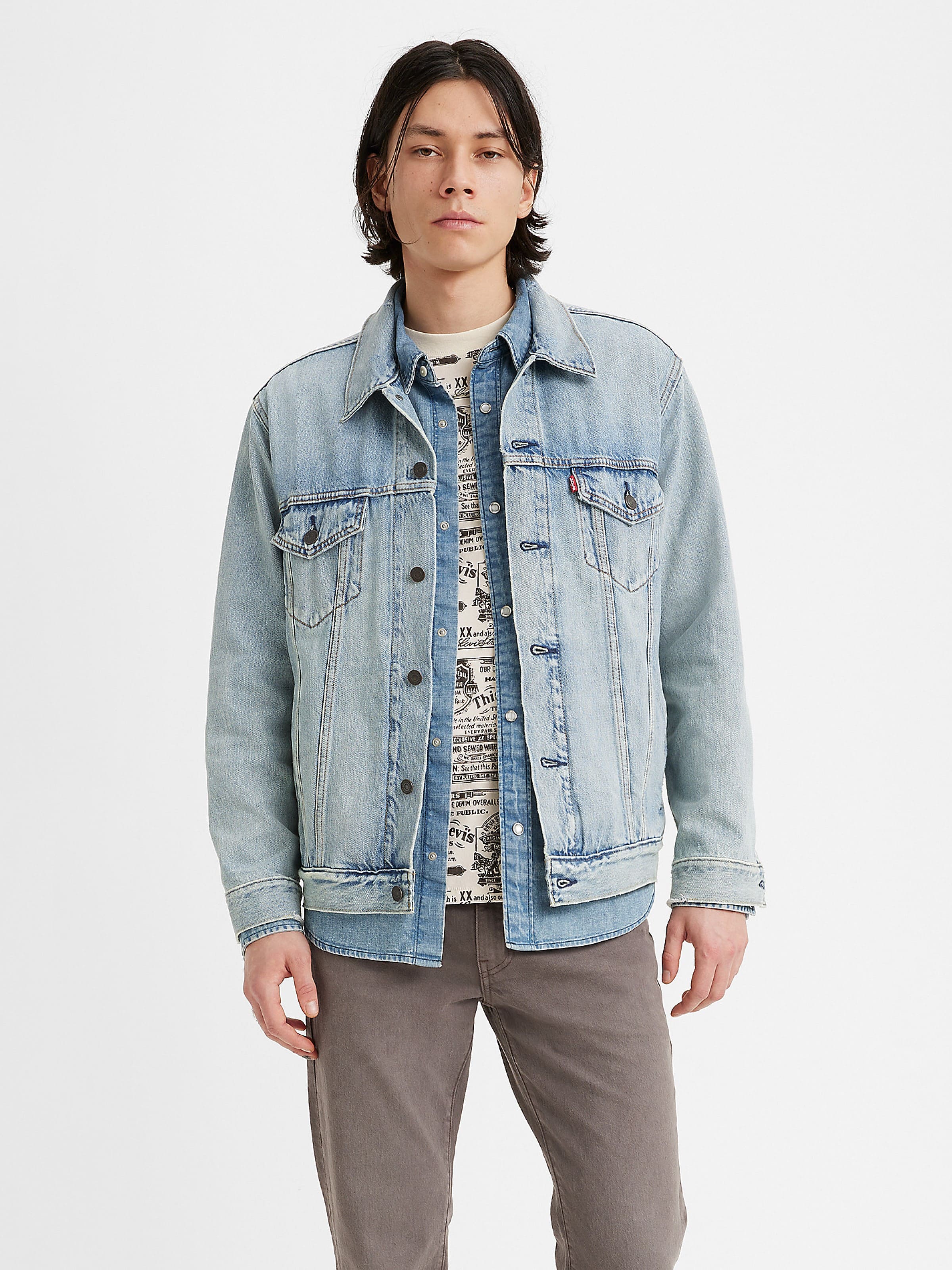 Relaxed Fit Trucker In Huron Waves - Just Jeans Online