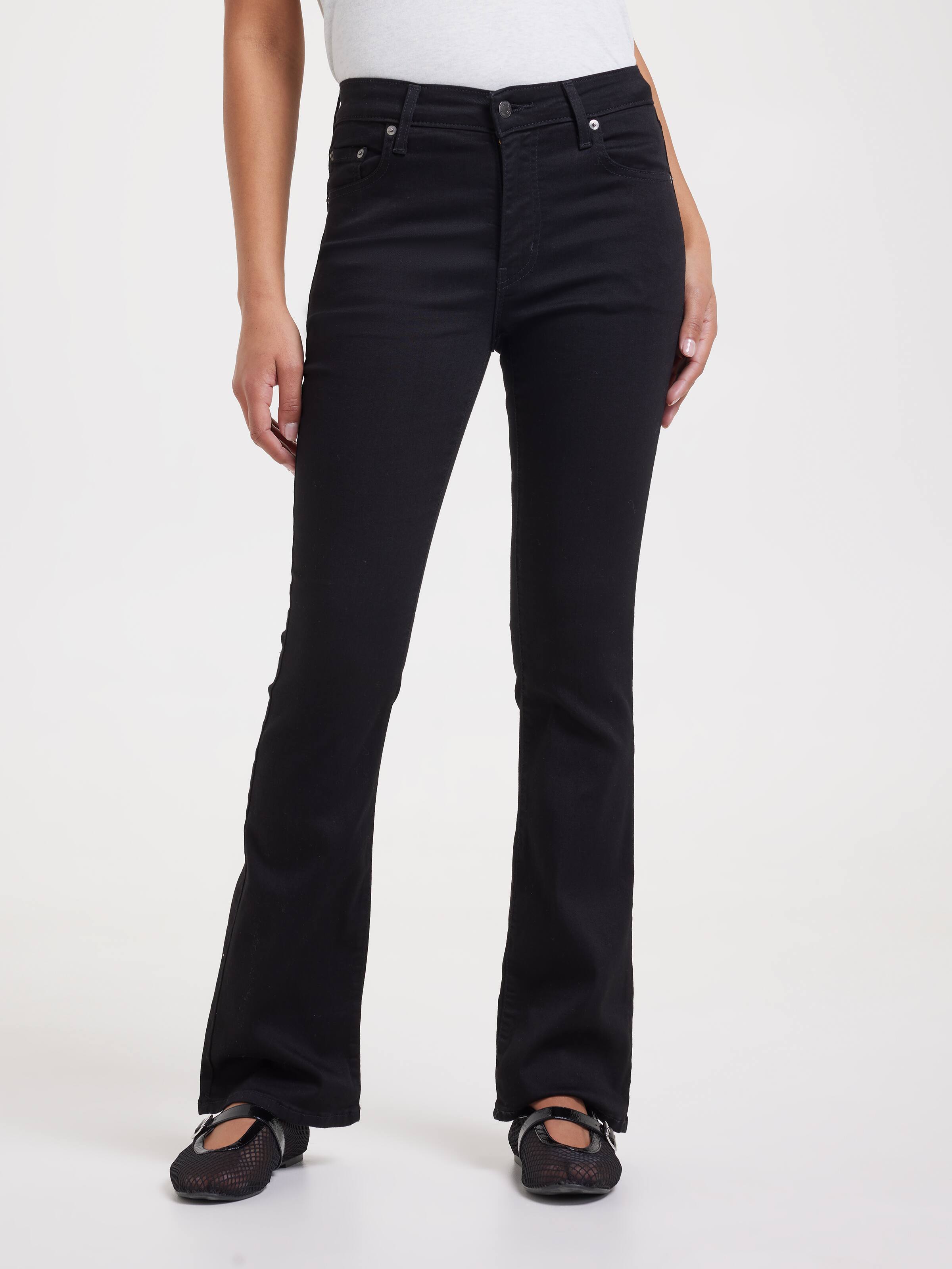 725 High Rise Bootcut Jean In Soft Black Just Jeans Online