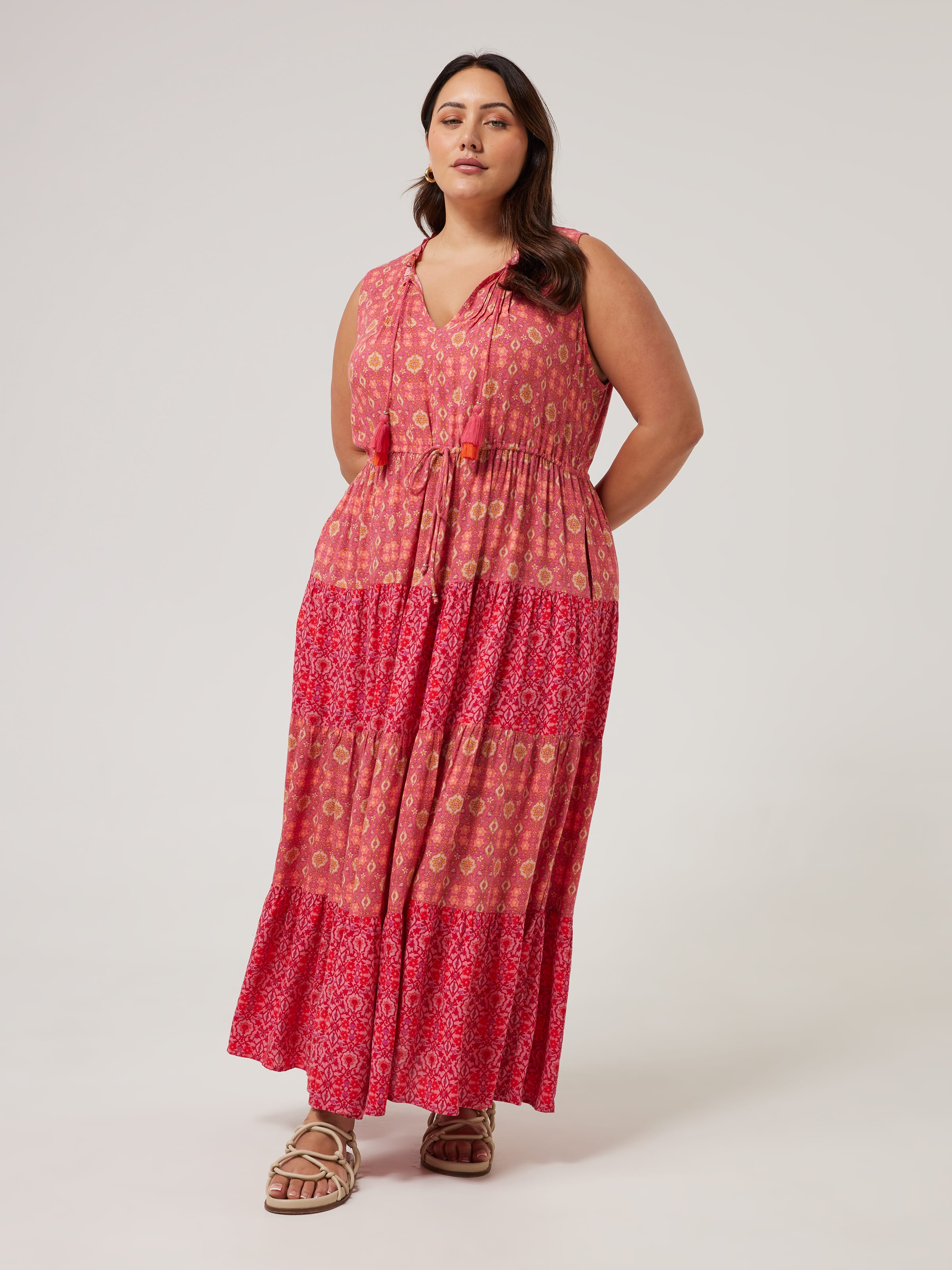 Curve Kendall Long Boho Dress Just Jeans Online