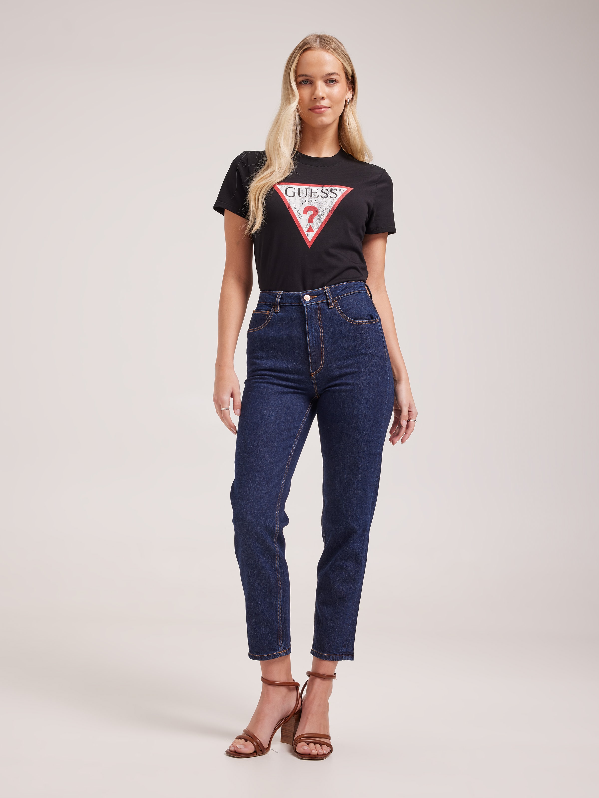 Brown mom jean