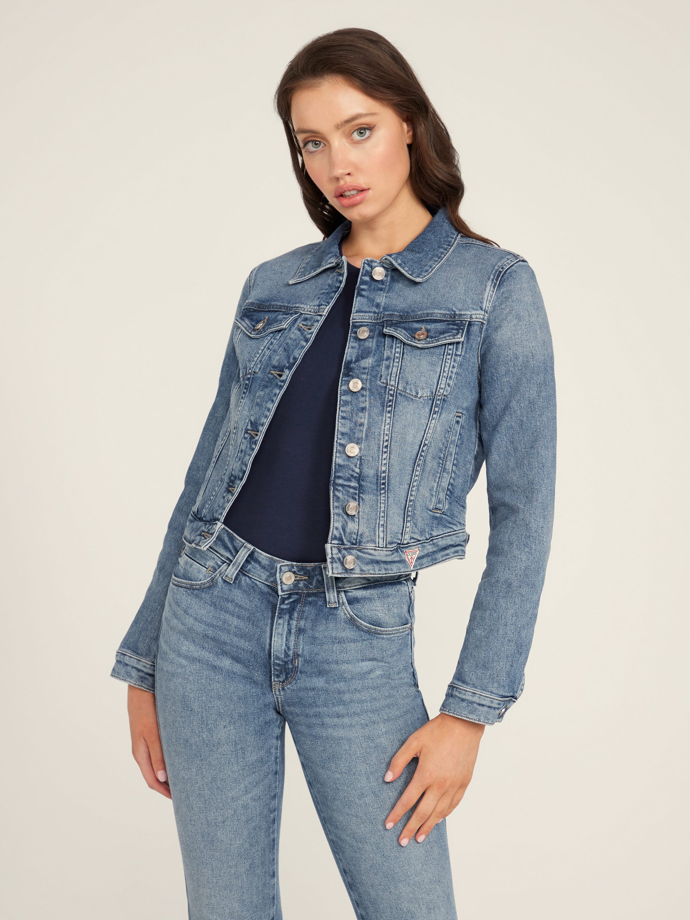 Sexy Trucker Jacket In Atlas Indigo Wash - Just Jeans Online