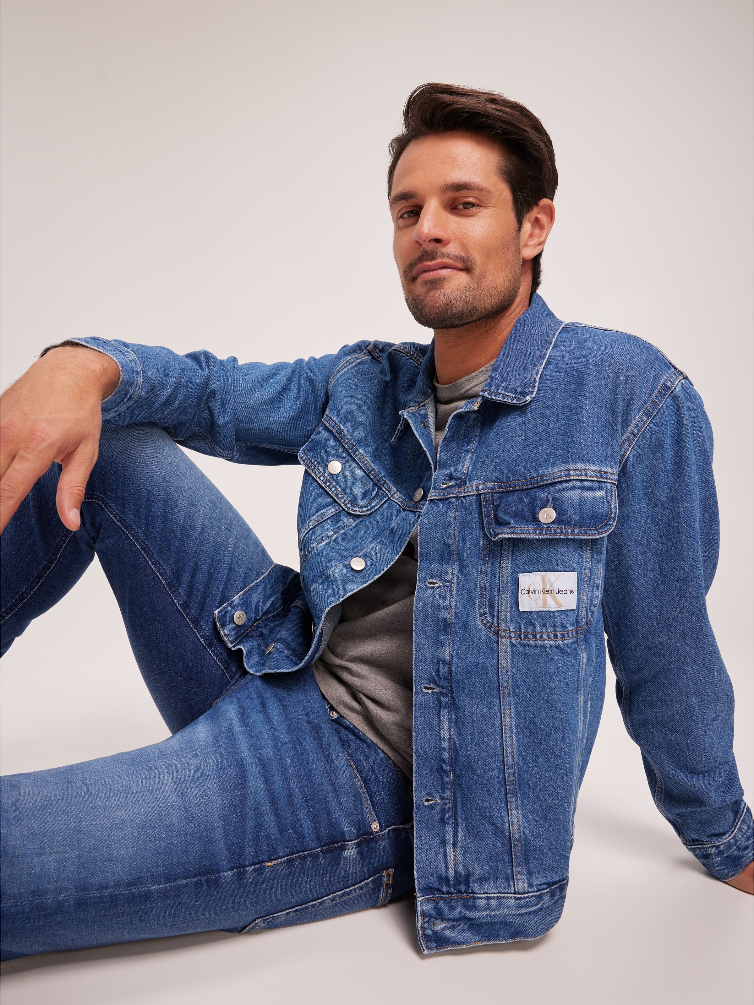 Calvin klein jeans men's denim jacket best sale