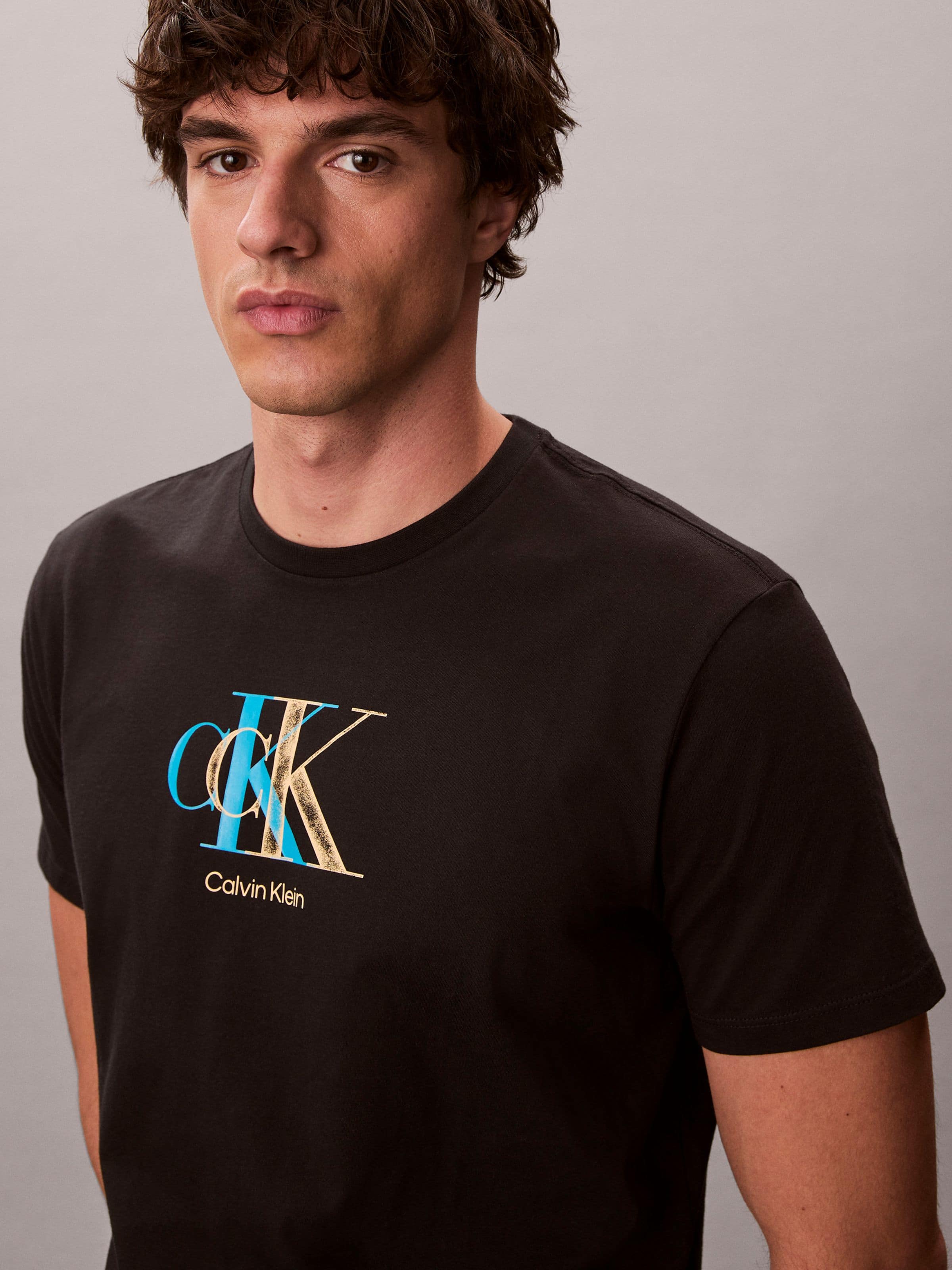 30S Double Ck Graphic Tee In Black - Just Jeans Online