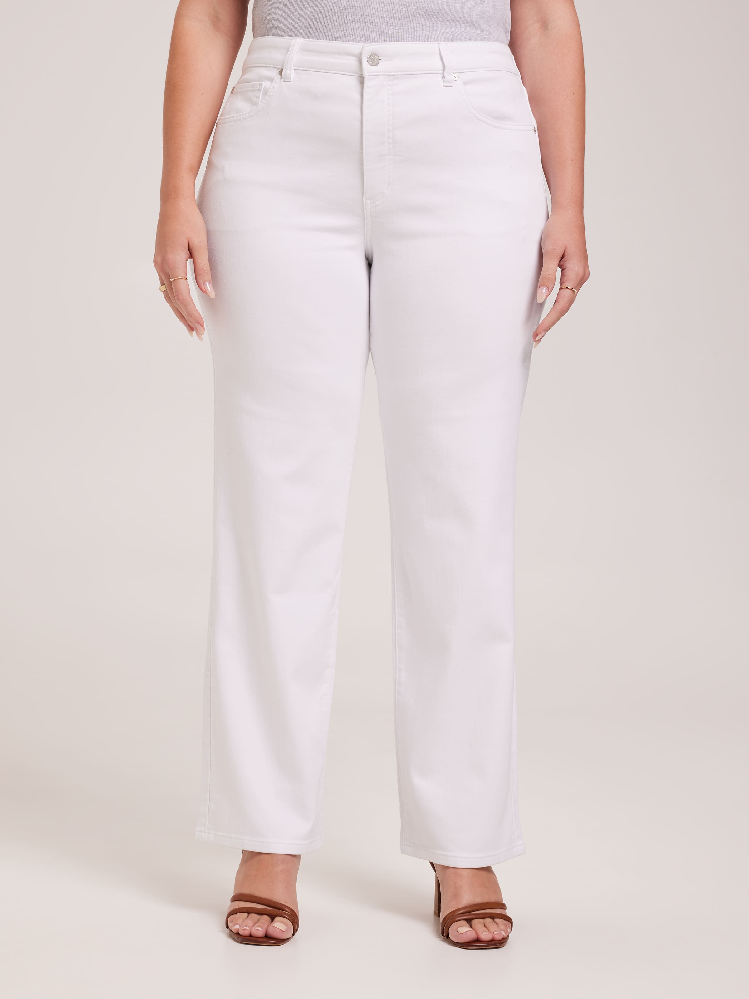 Curve Amaze Straight Full Length Jean Just Jeans Online   140090 White T 