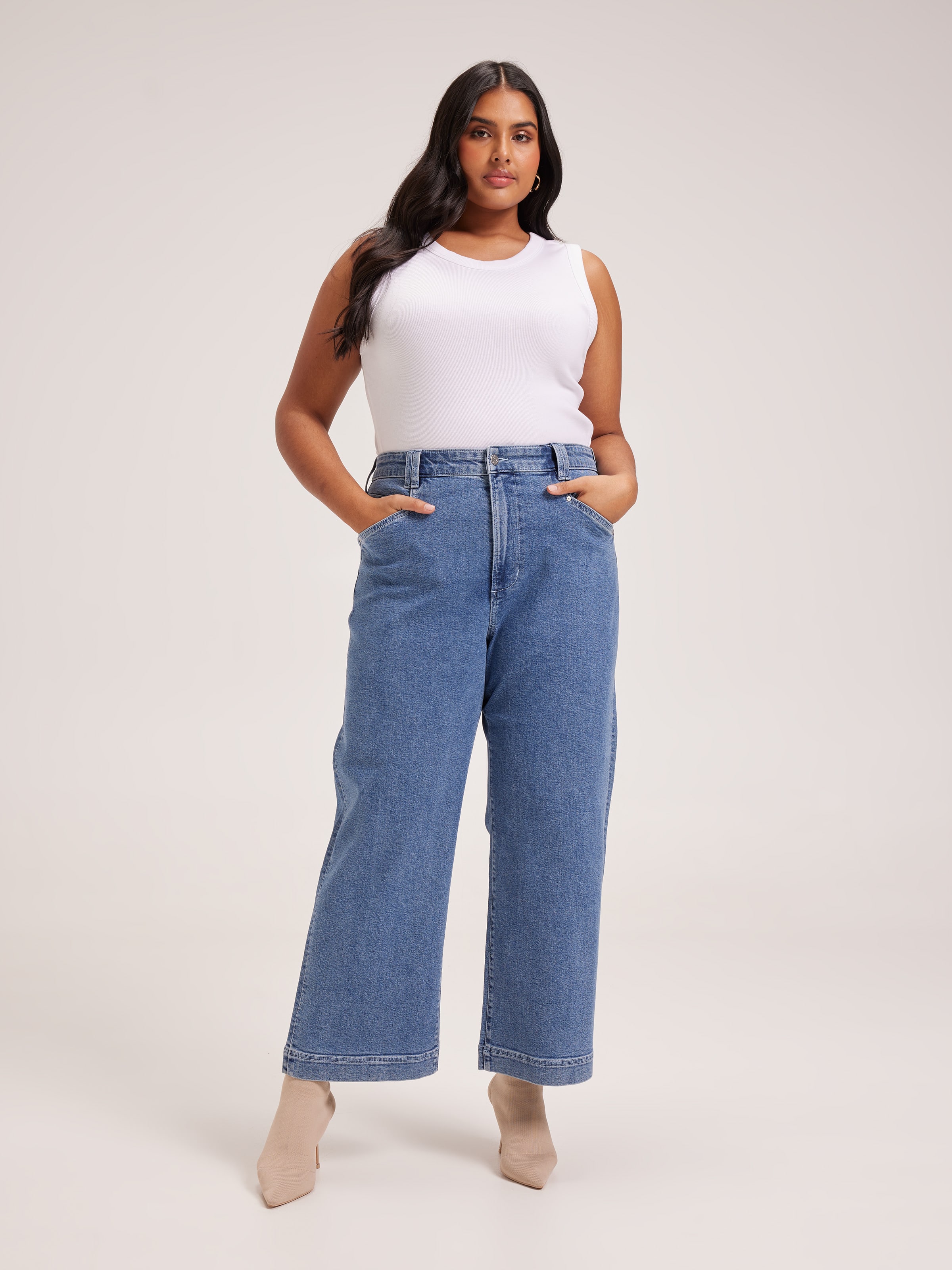 Audrey Wide Crop Jean 6118O-5100W