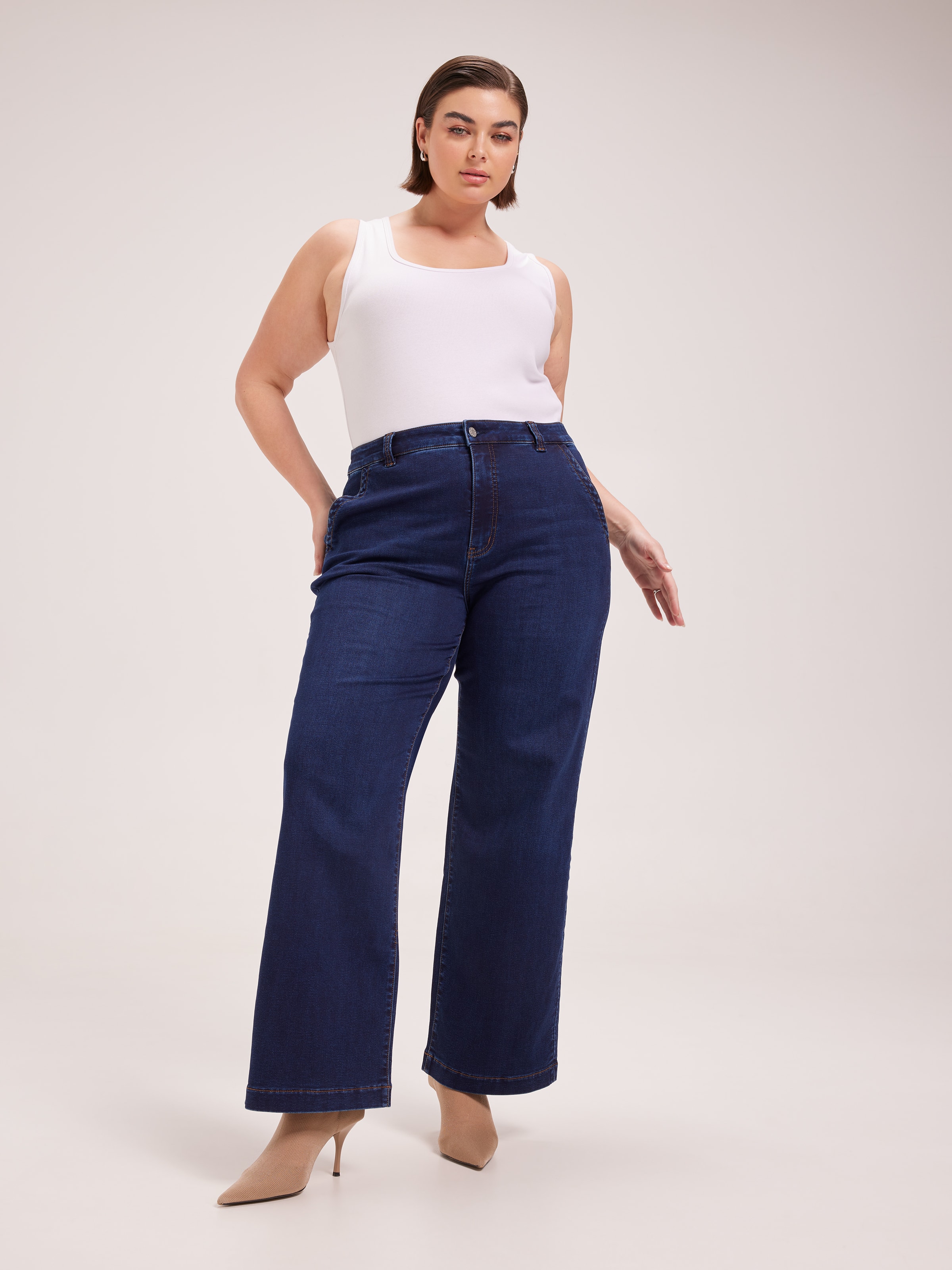 Curve Amaze Trouser Wide Leg Jean - Just Jeans Online