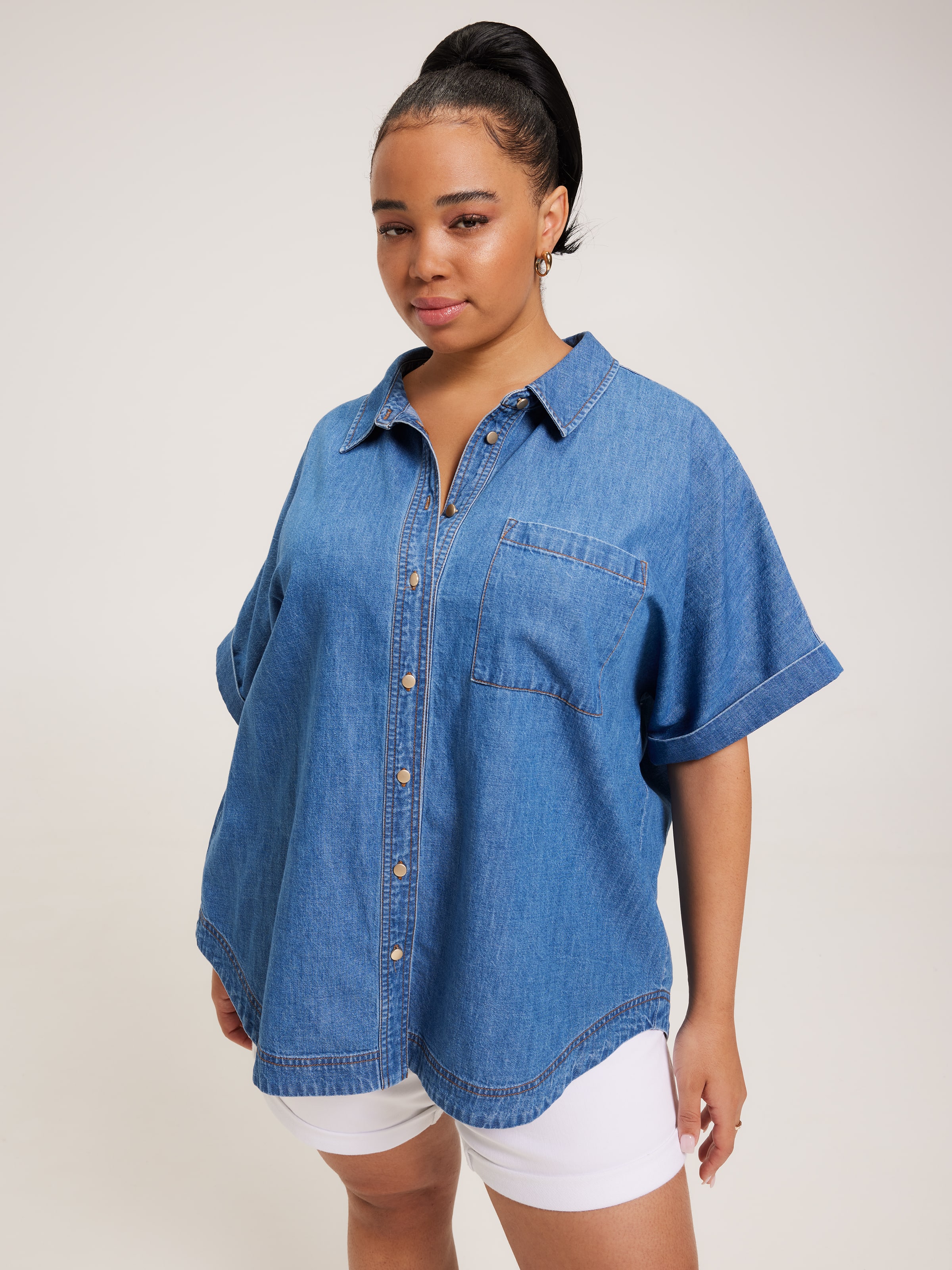 Womens denim shirt size hot sale 18