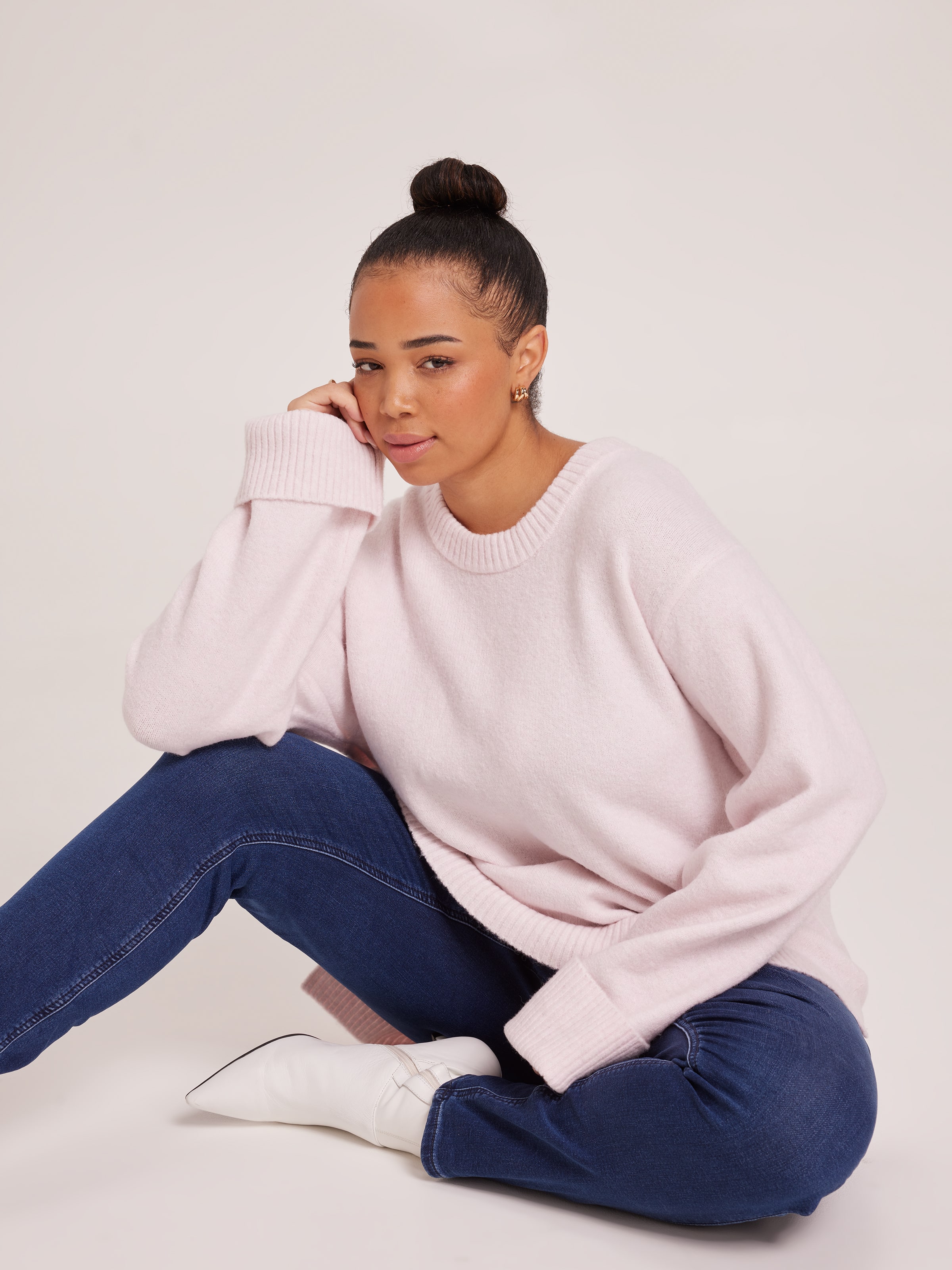 Curve Rachel Luxe Crew Neck Pullover - Just Jeans Online