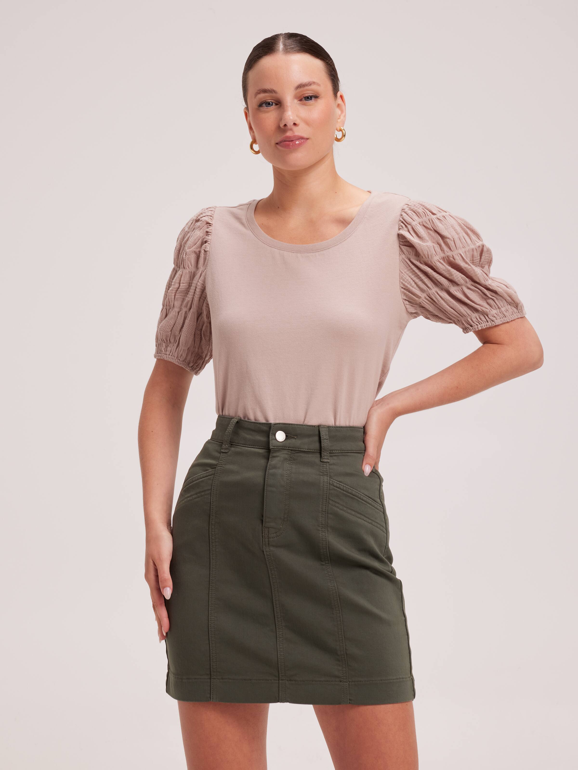 Amaze Maddy Seam Front Skirt Just Jeans Online