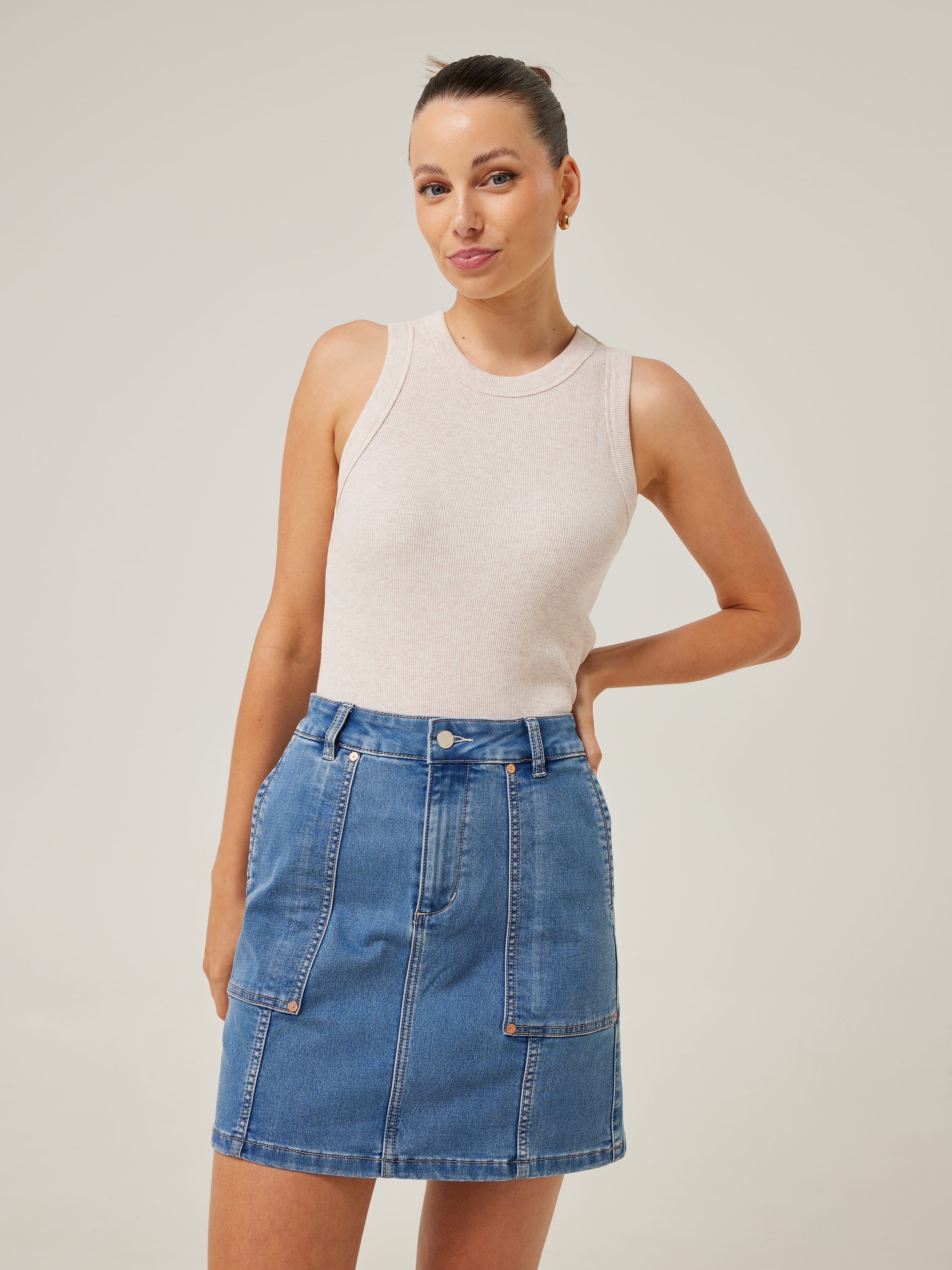 Amaze Patch Pocket Utility Skirt Just Jeans Online