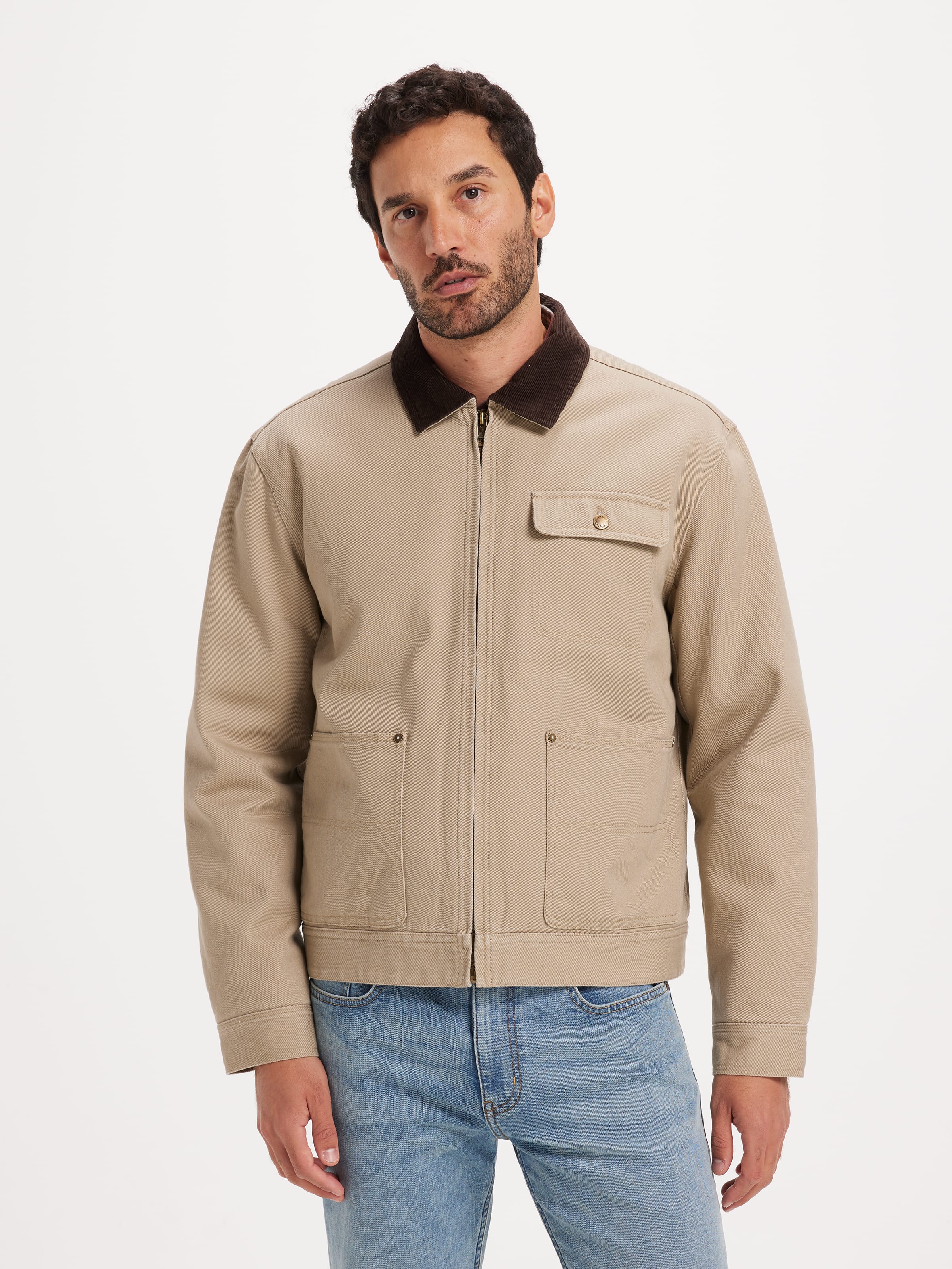 Zack Jacket Zac Zip Crop Jacket Birch - Just Jeans Online