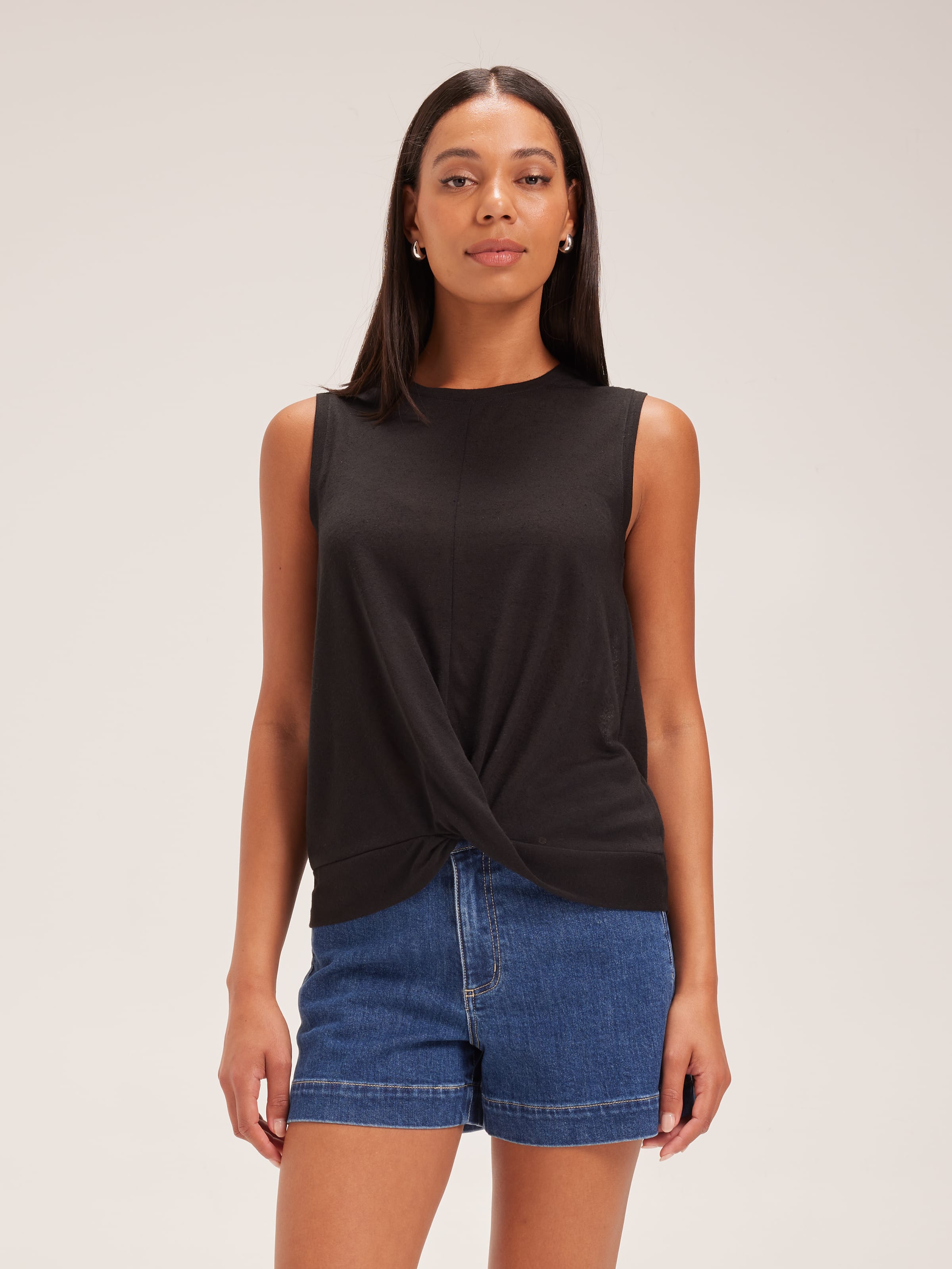 White Blair Twist Tie Tunic