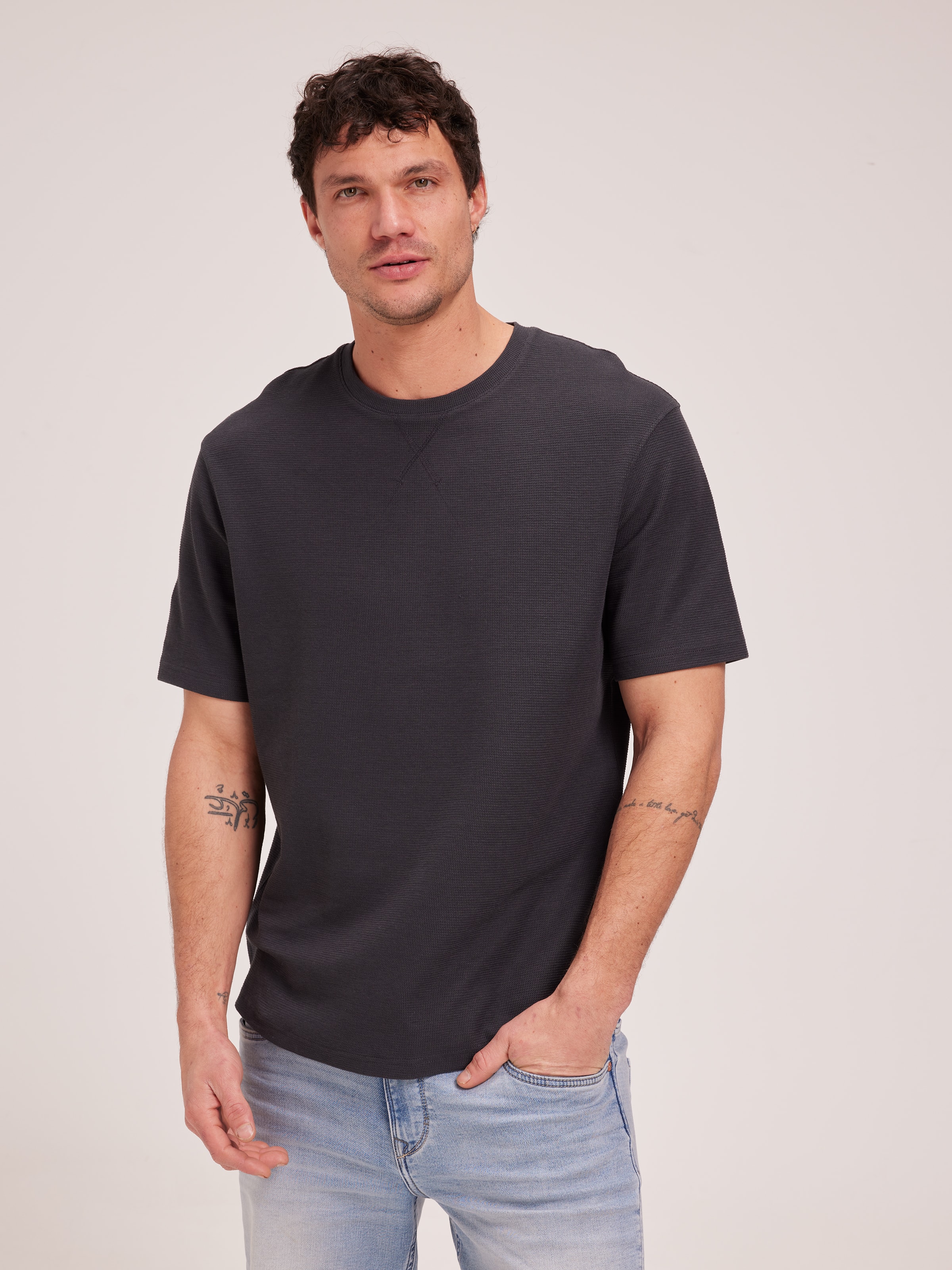 Textured Tees Short Sleeve Textured Tee - Just Jeans Online