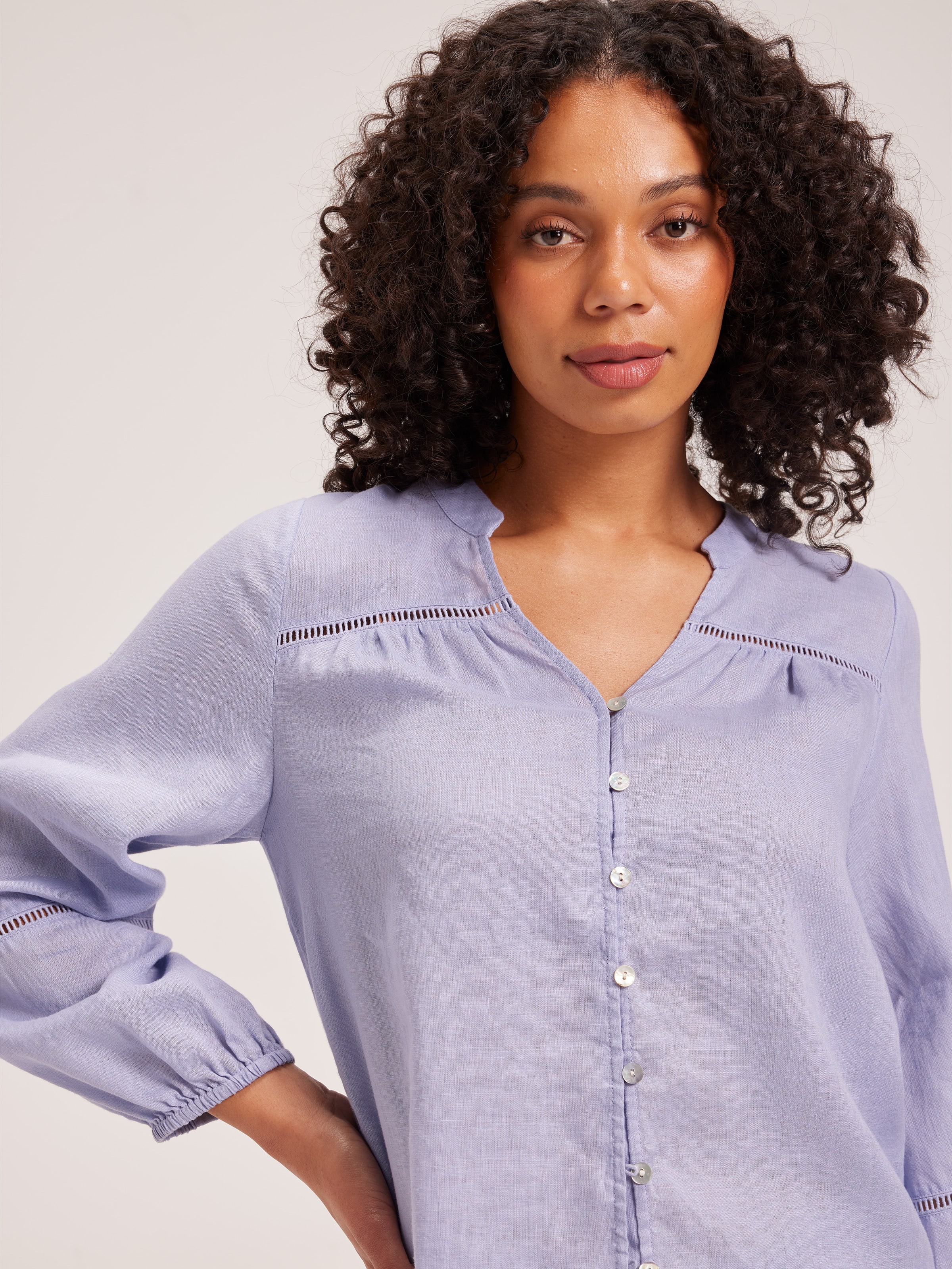 Annabelle Linen Blend Blouse - Just Jeans Online