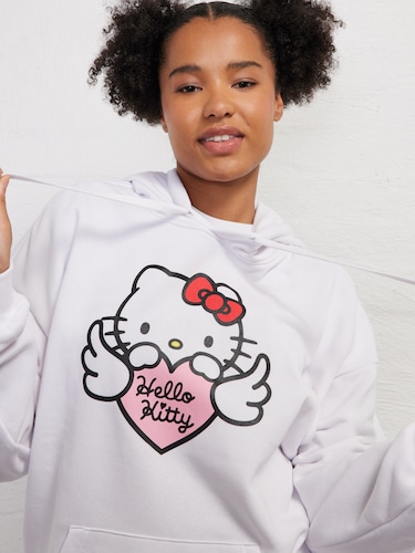 Hello Kitty Heart Oversized Hoodie