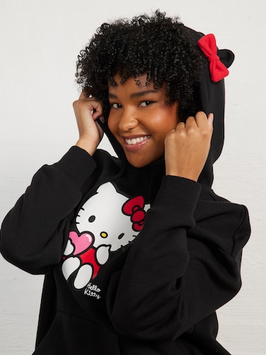 Hello Kitty Bow Oversized Hoodie                                                                                                