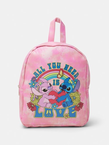Pink Tie Dye Lilo & Stitch Backpack                                                                                             